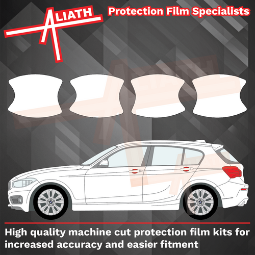 BMW 1-Series (Type F20 F21) 2011-2019, Door Handle Cups CLEAR Paint Protection