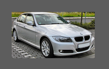 BMW 3-Series Saloon (E90 Facelift) 2008-2013, Rear Bumper upper BLACK Paint Protection