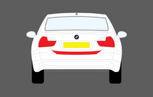 BMW 3-Series Saloon (E90 Facelift) 2008-2013, Rear Bumper upper BLACK Paint Protection