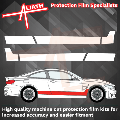 BMW 4-Series / M4 (Type F32 F33) 2013-2020, Doors & Wings Lower CLEAR Paint Protection