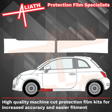 Fiat 500 2008-2016, Front Side Sill Panel Sections CLEAR Paint Protection