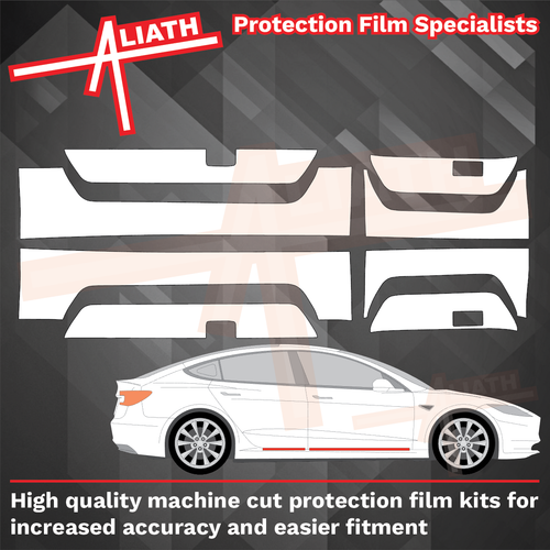 Tesla Model 3 2024-Present, Door Shut Inner Steps CLEAR Paint Protection