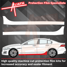 Jaguar XE Standard (X760) 2015-Present, Side Sill Skirt Trims CLEAR Paint Protection