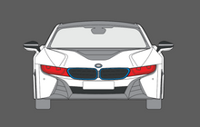 BMW i8 2014- Headlights CLEAR Stone Protection